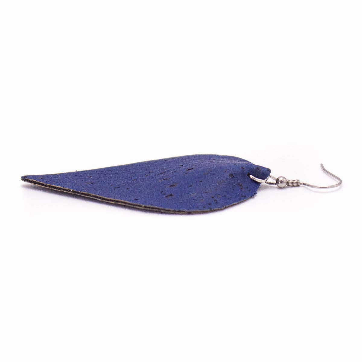 dark blue cork fabric  Shapes for Earrings, Original handmade ladies earrings-ER-119-B