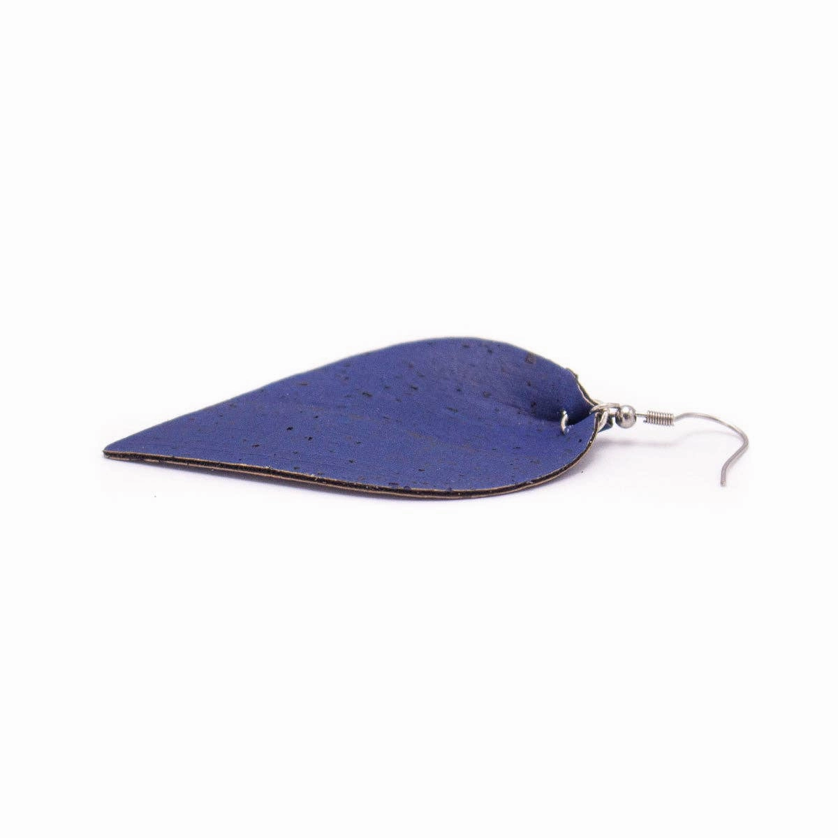 dark blue cork fabric  Shapes for Earrings, Original handmade ladies earrings-ER-119-B