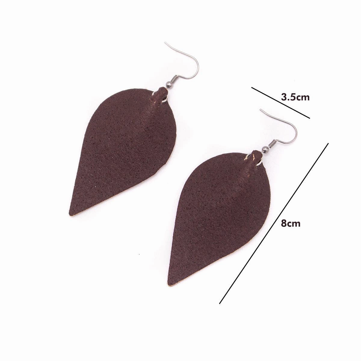 dark brown cork fabric  Shapes for Earrings, Original handmade ladies earrings-ER-119-A