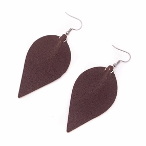 dark brown cork fabric  Shapes for Earrings, Original handmade ladies earrings-ER-119-A