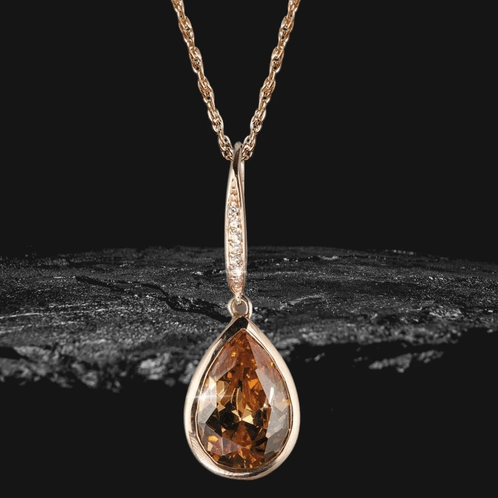 Delight Chocolate Pear Drop Pendant