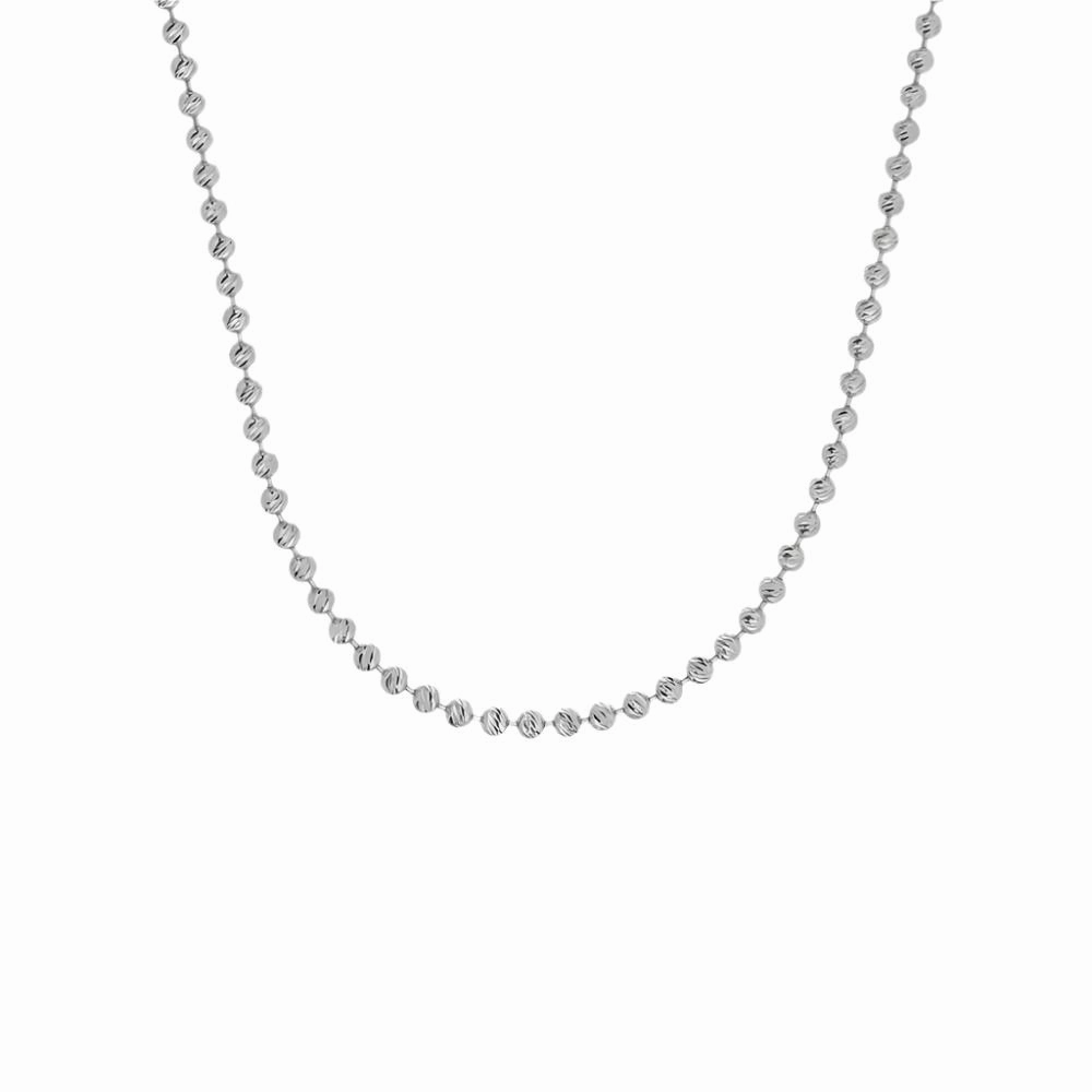 Desmos Sterling Silver Diamond-Cut Beaded Necklace