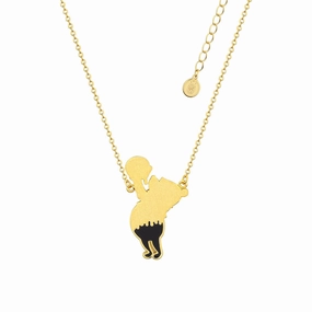 Disney Gold Plated Winnie The Pooh Honey Drip Pendant On 45 7cm Chain