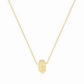 Disney Princess And The Frog Gold Plated Tiana Pearl Pendant On 40cm Chain