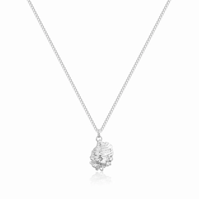 Disney Princess White Gold Plated Moana Conche Pendant On 45cm Chain