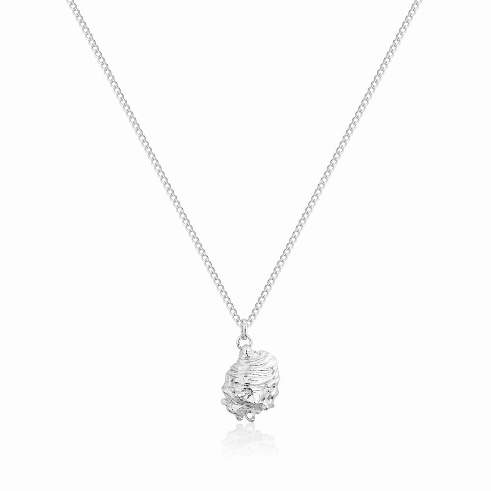 Disney Princess White Gold Plated Moana Conche Pendant On 45cm Chain