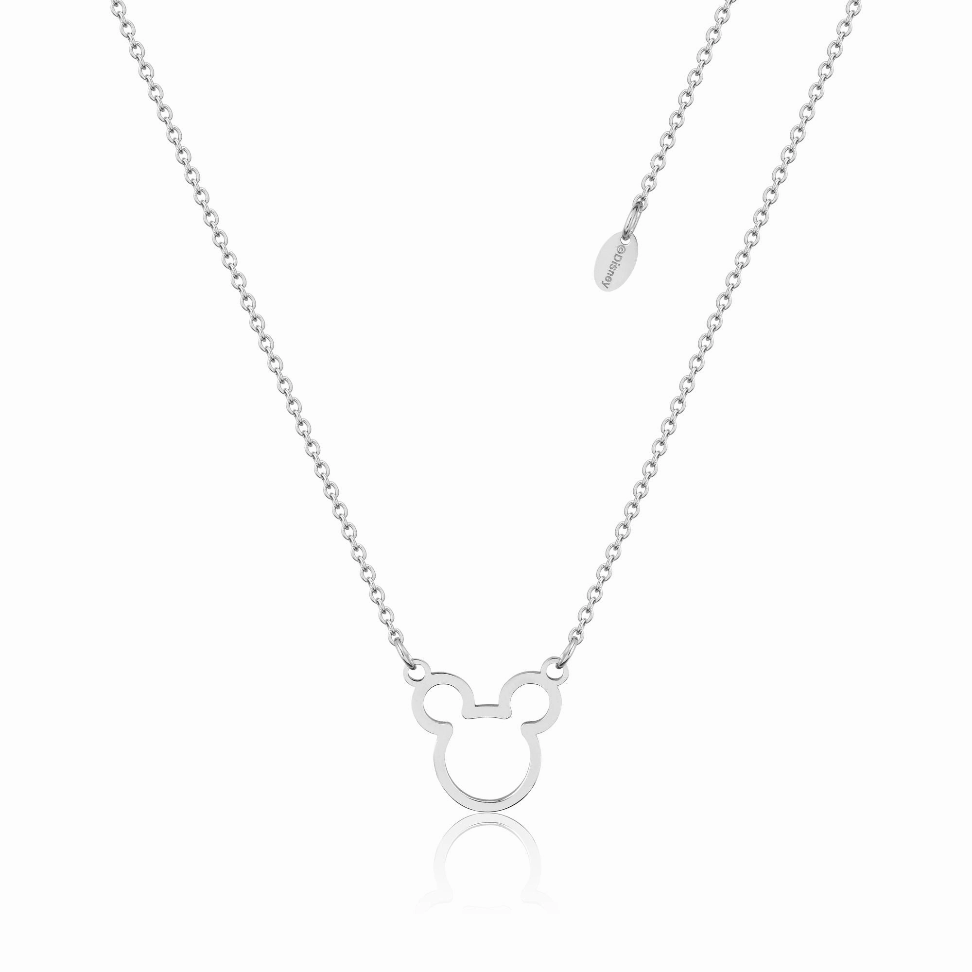 DISNEY Stainless Steel 47cm Mickey Outline Necklace
