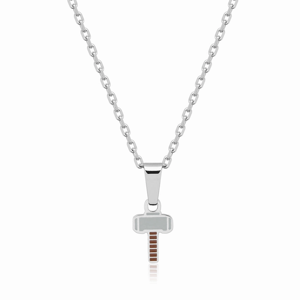Disney Stainless Steel Thor Pendant On Chain