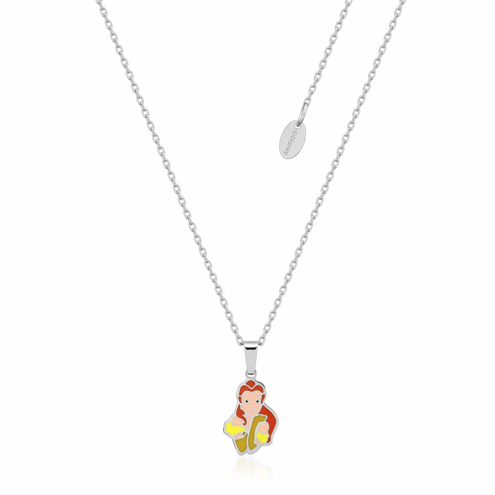 Disney Stainly Steel Beauty And The Beast Princess Belle Pendant On 40 7cm Chain