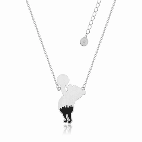 Disney White Gold Plated Winnie The Pooh Honey Drip Pendant On 45 7cm Chain