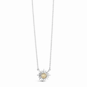 Dune Jewelry Sterling Silver Delicate Dune Sunburst Necklace