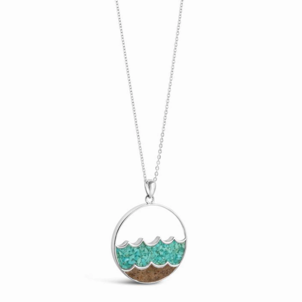 Dune Jewelry Sterling Silver Double Wave Necklace