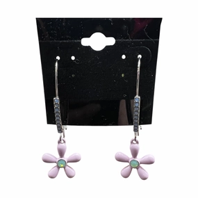 EARRINGS DANGLE/DROP by BETSEY JOHNSON In PINK & SILVER