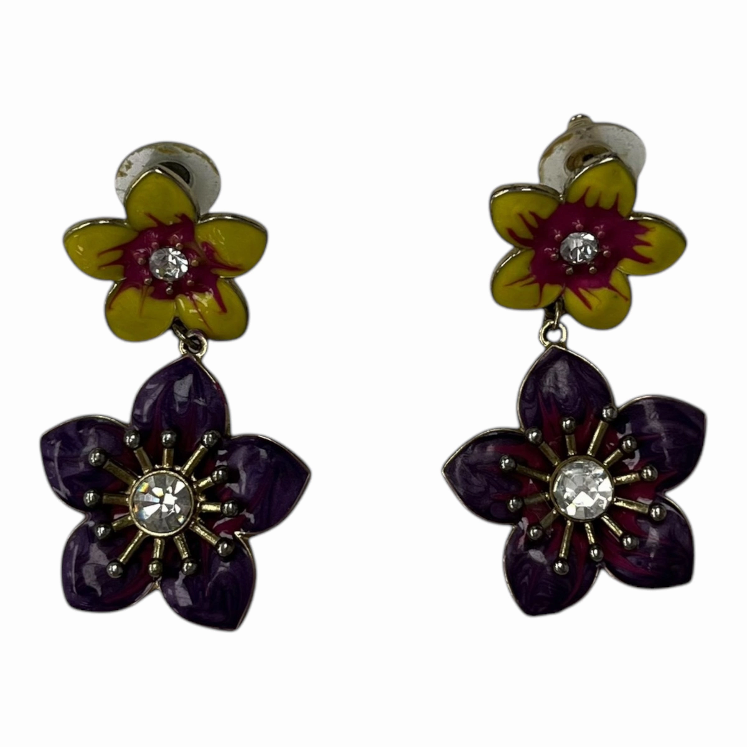 Earrings Dangle/Drop By Clothes Mentor In Purple