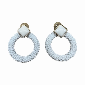 EARRINGS DANGLE/DROP by  CME In GOLD & WHITE