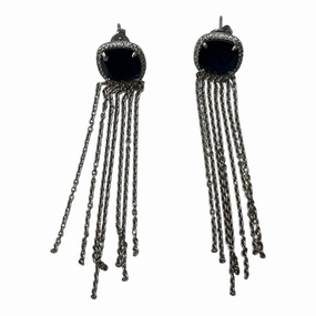 Earrings Sterling Silver By Nadri In Blue & Silver