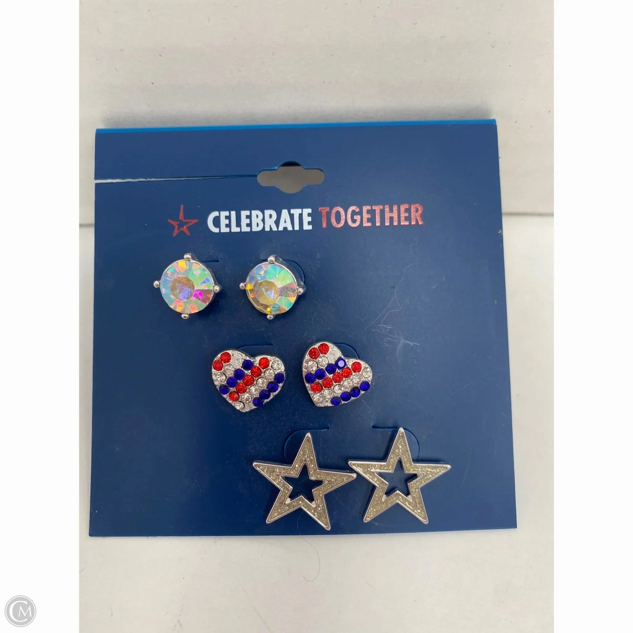 Earrings Stud By Cmf, Size: 03 Piece Set