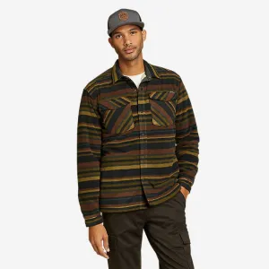 Eddie Bauer Men's Chutes Pro Faux-Shearling Lined Shirt Jacket - Cocoa Eddie Bauer