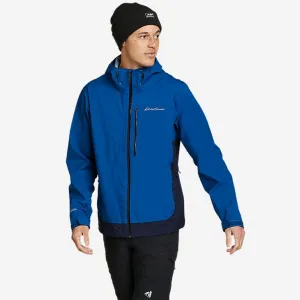 Eddie Bauer Men's Cloud Cap 3L Waterproof Rain Jacket Lightweight - Pacific Blue Eddie Bauer