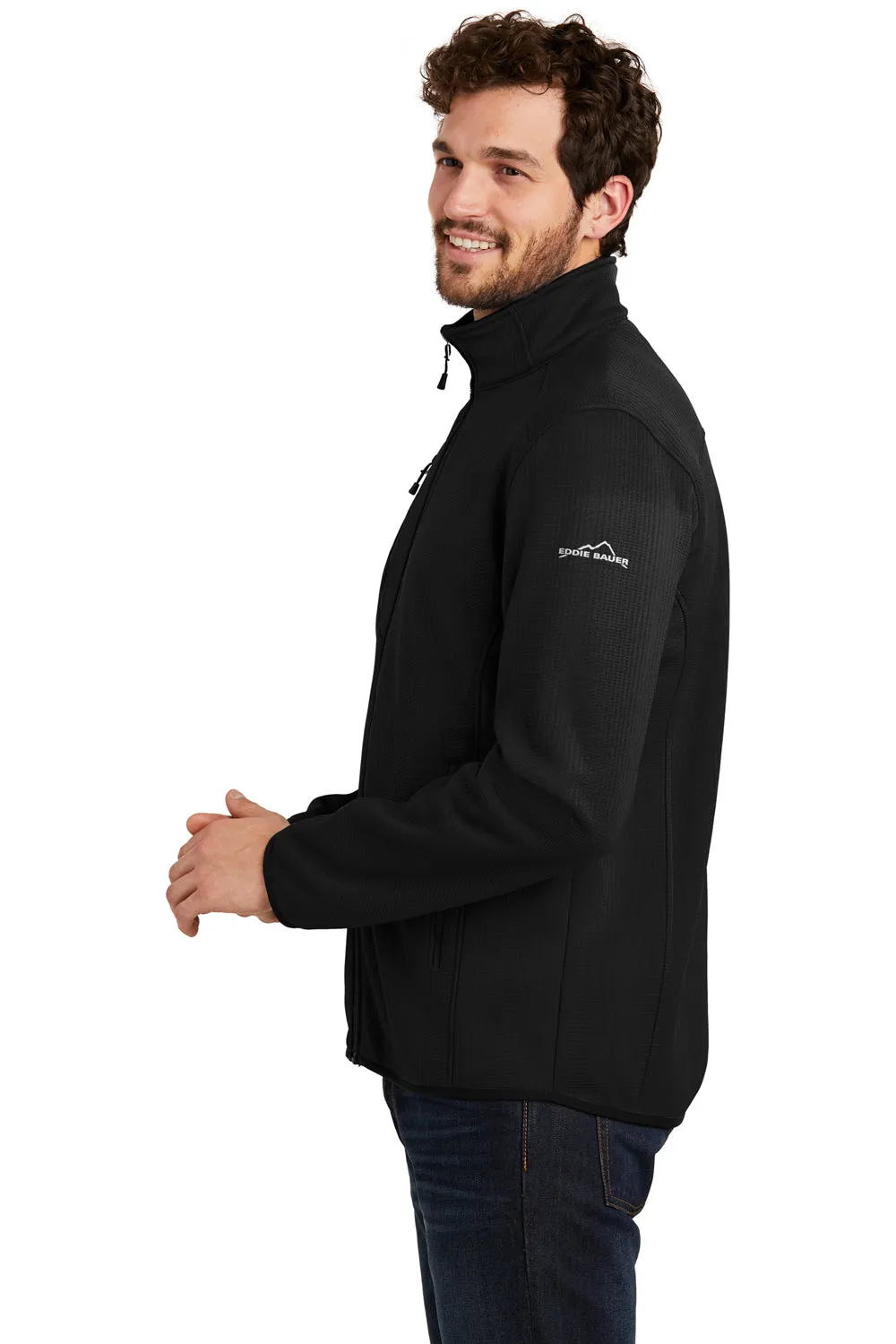 Eddie Bauer Mens Dash Pill Resistant Full Zip Jacket - Black  Exquisite Clothing Eddie-Bauer