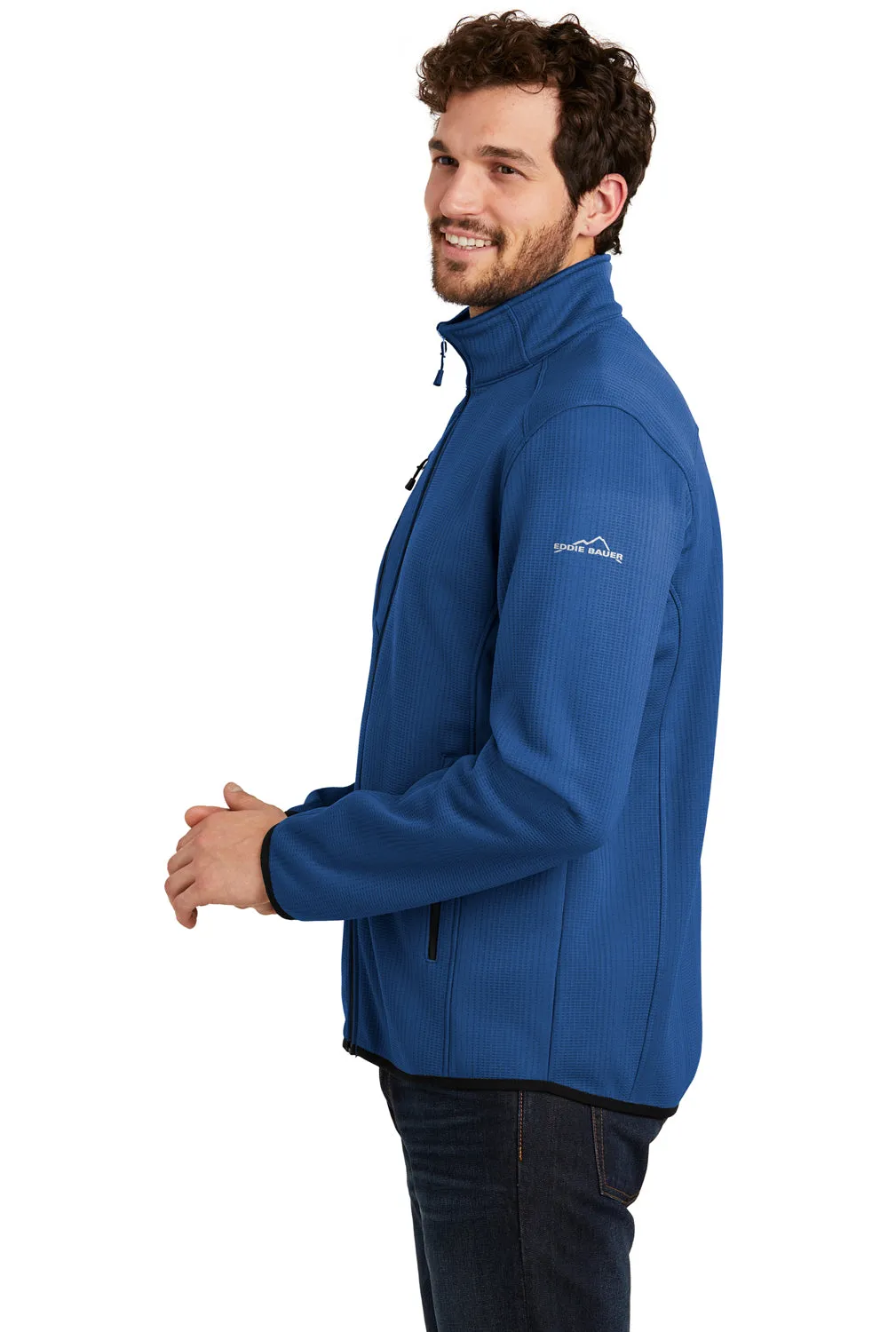 Eddie Bauer Mens Dash Pill Resistant Full Zip Jacket - Cobalt Blue