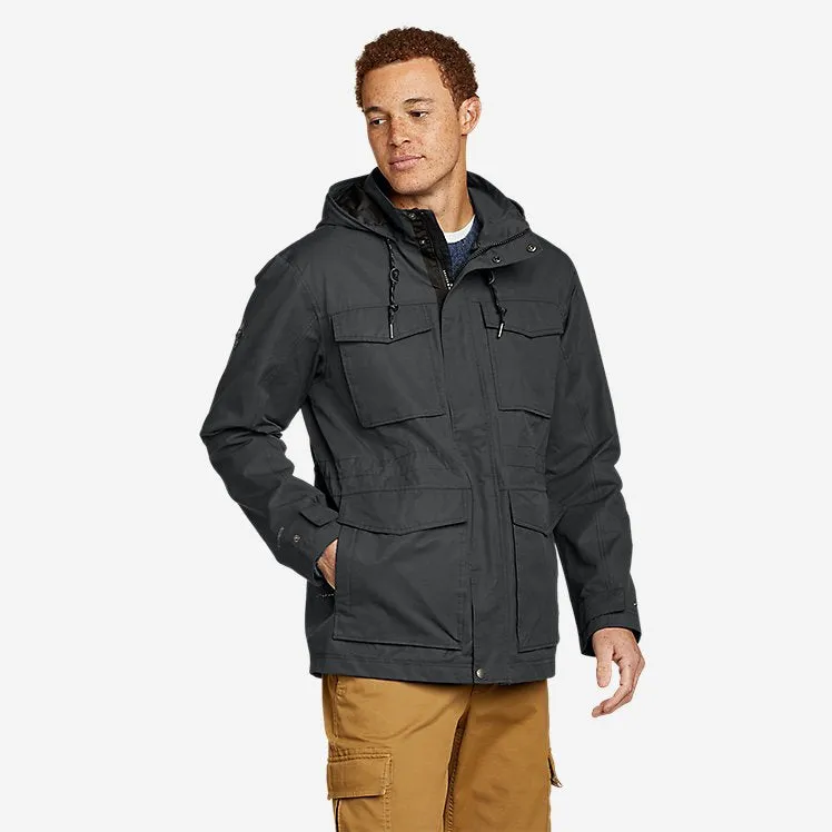Eddie Bauer Men's Everson Parka Jacket Rain Coat - Grey Eddie Bauer
