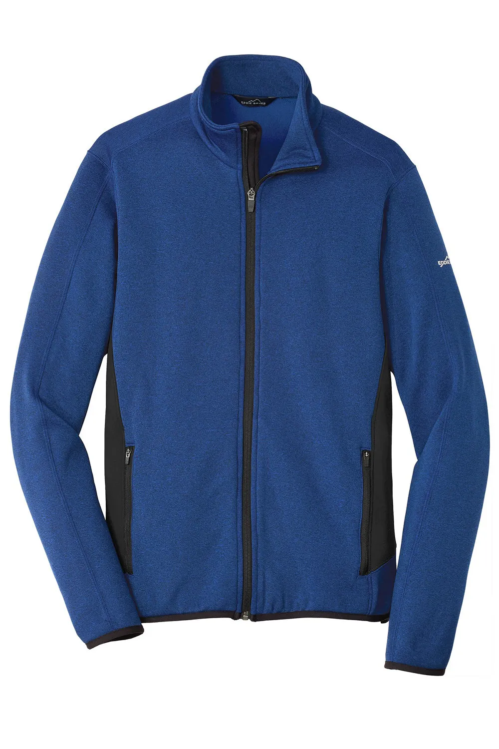 Eddie Bauer Mens Full Zip Fleece Jacket - Heather Blue  Exquisite Clothing Eddie-Bauer