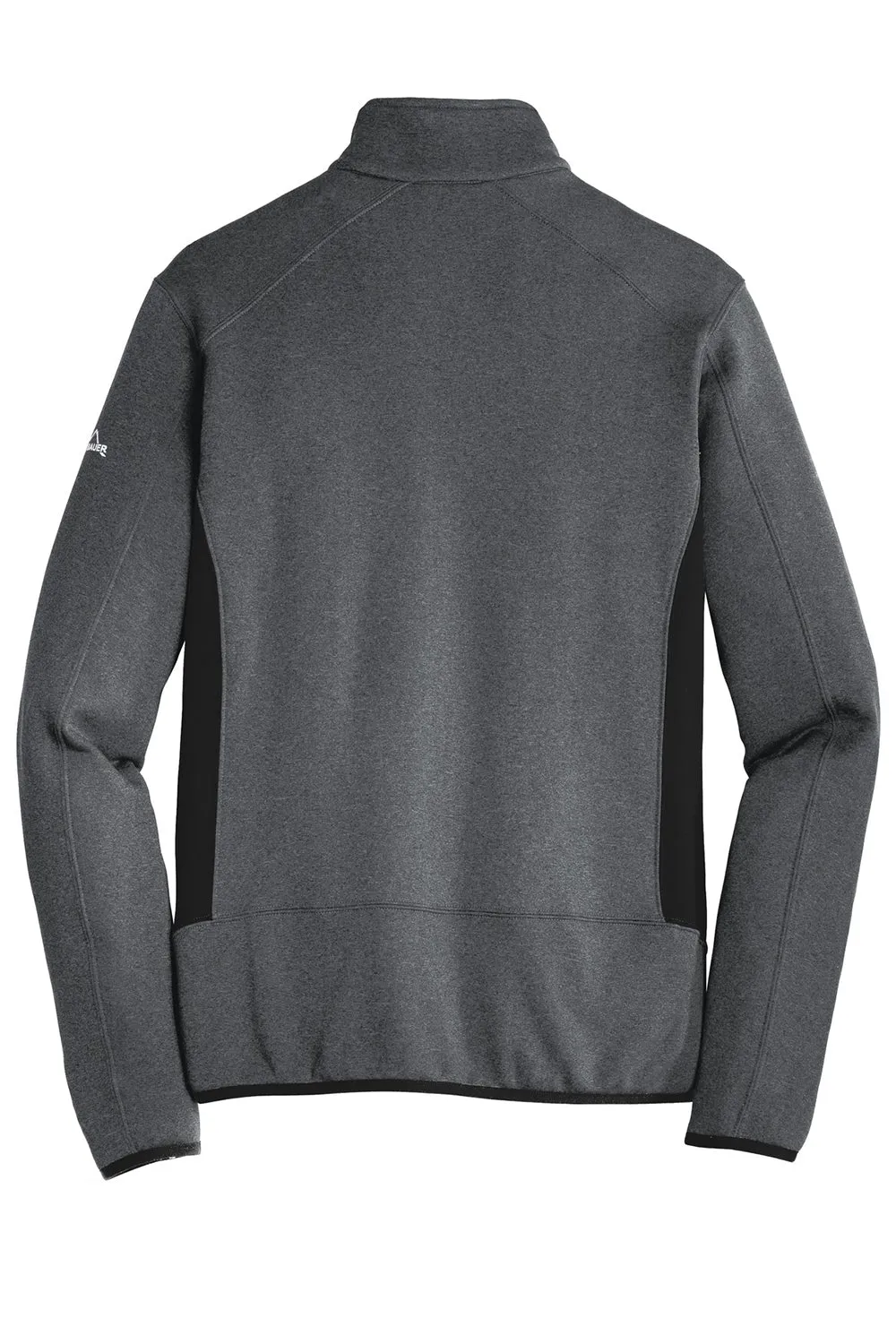 Eddie Bauer Mens Full Zip Fleece Jacket - Heather Dark Charcoal Grey  Exquisite Clothing Eddie-Bauer