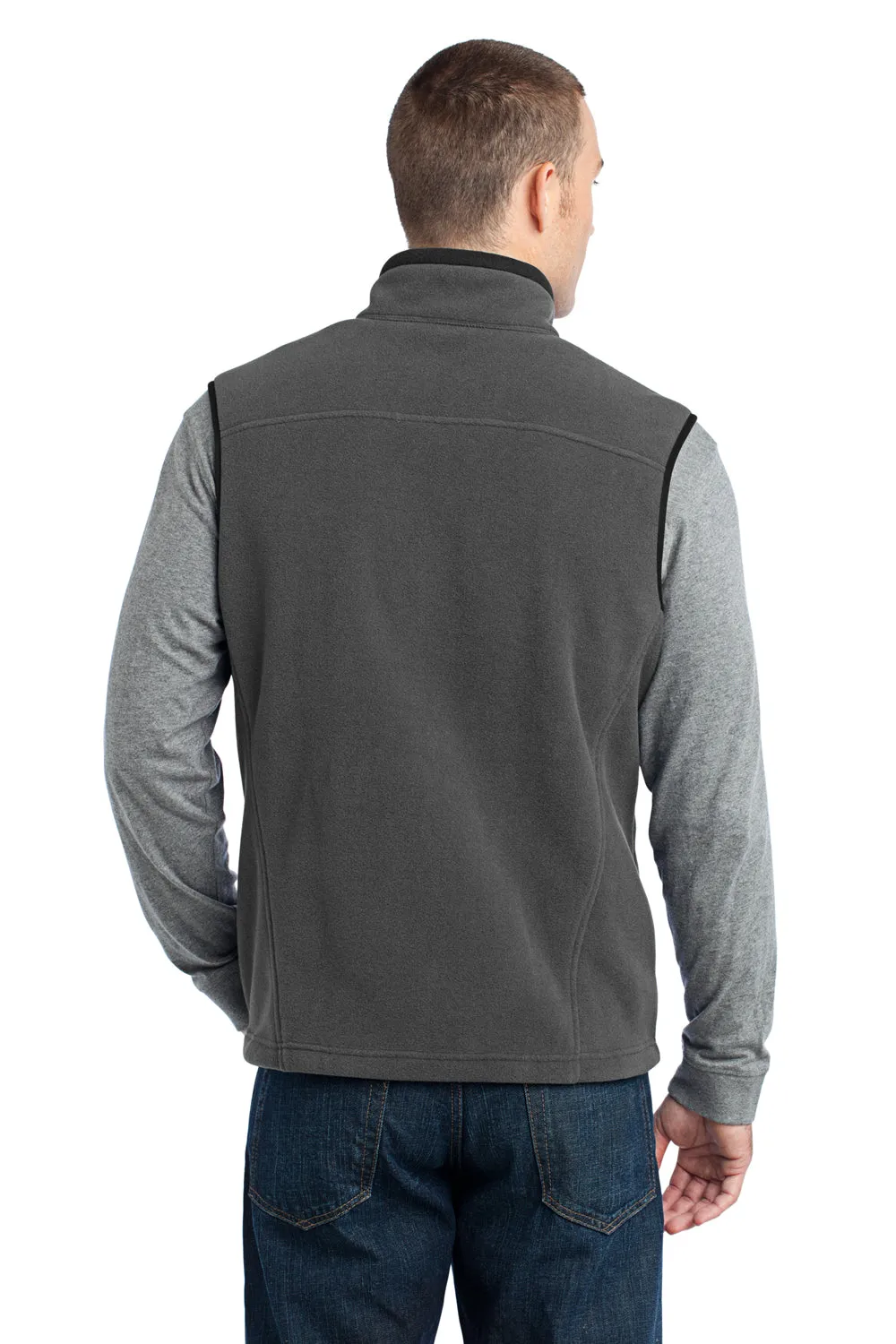 Eddie Bauer Mens Full Zip Fleece Vest - Steel Grey  Exquisite Clothing Eddie-Bauer