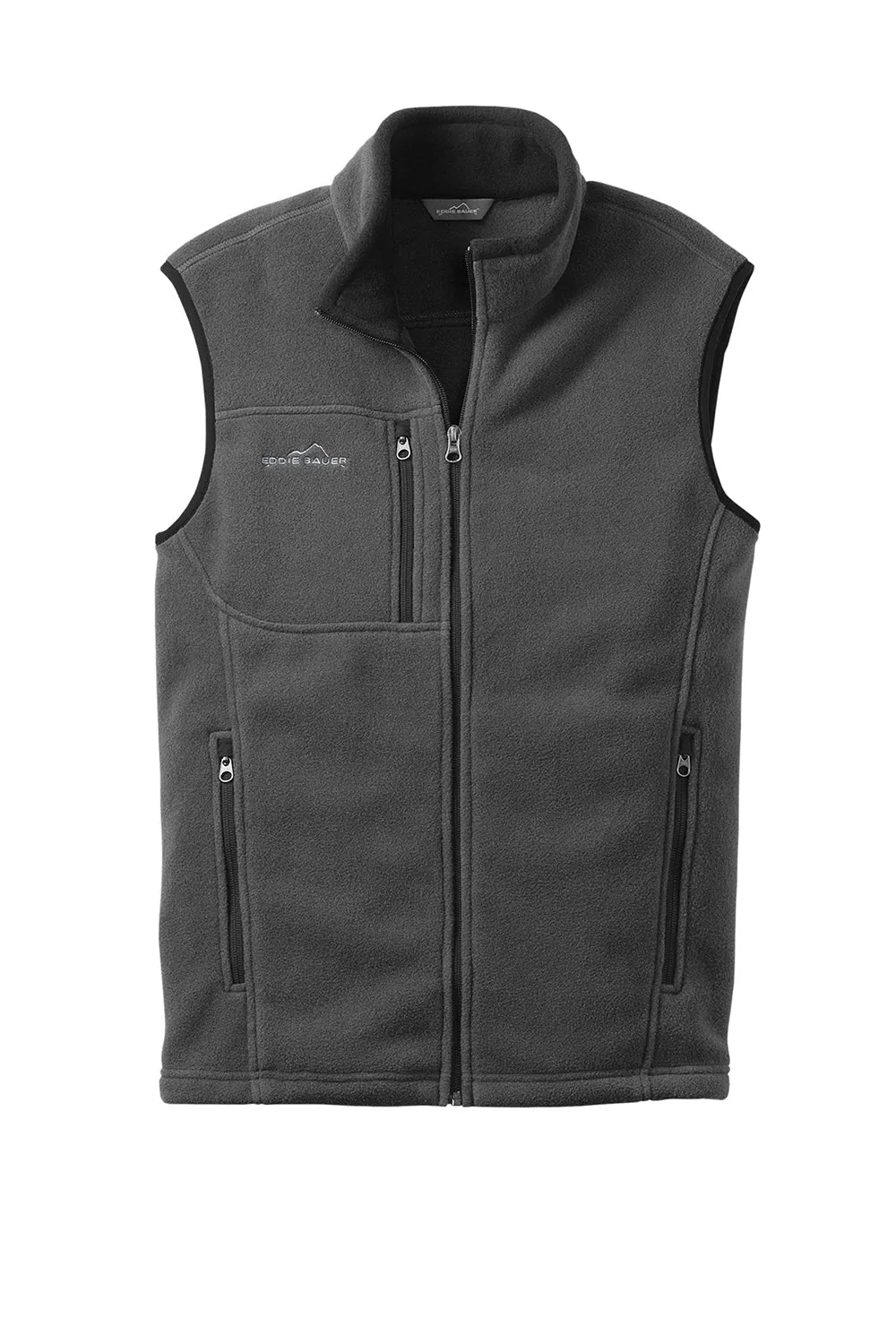Eddie Bauer Mens Full Zip Fleece Vest - Steel Grey  Exquisite Clothing Eddie-Bauer