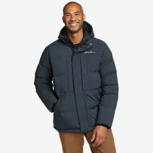 Eddie Bauer Men's Glacier Peak Hooded Down Jacket - Grey Eddie Bauer