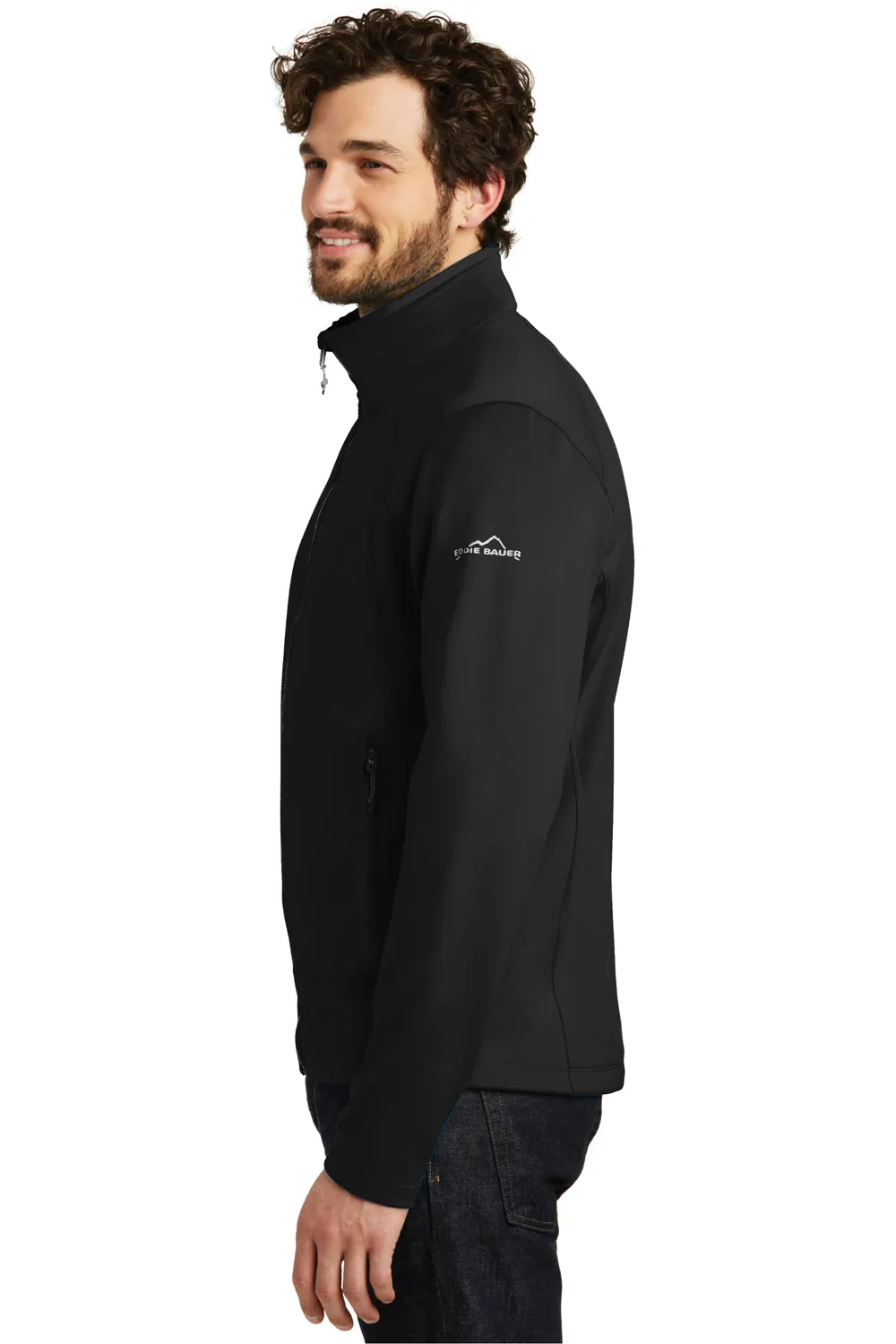 Eddie Bauer Mens Highpoint Pill Resistant Fleece Full Zip Jacket - Black  Exquisite Clothing Eddie-Bauer