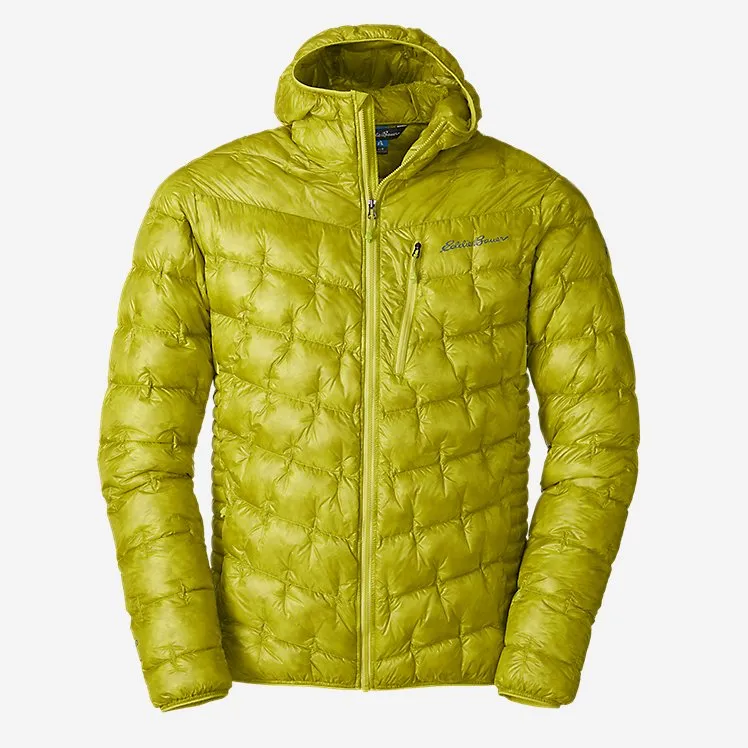 Eddie Bauer Men's Microtherm 1000 Down Hoodie - Chartreuse Eddie Bauer