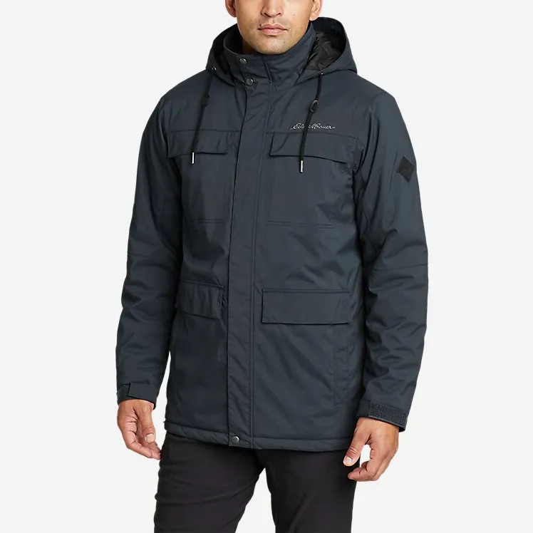 Eddie Bauer Men's Mountain Town Insulated Parka Jacket - Grey Eddie Bauer
