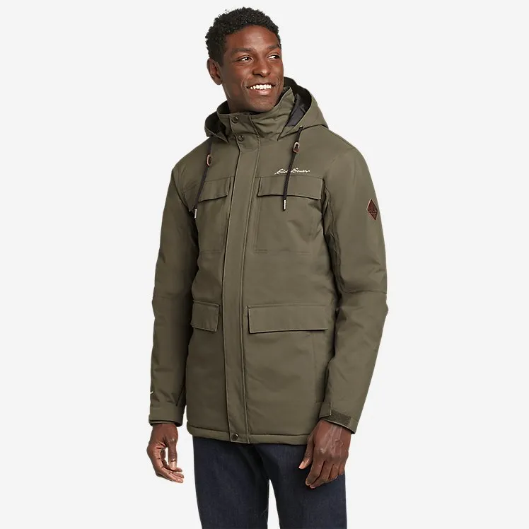 Eddie Bauer Men's Mountain Town Insulated Parka Jacket - Light Green Eddie Bauer