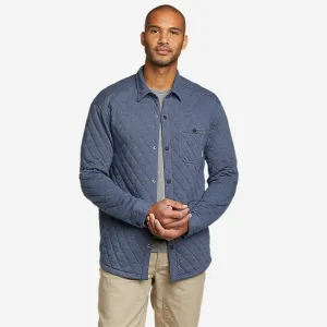 Eddie Bauer Men's Outlooker Quilted Shirt Jacket - Indigo Blue Eddie Bauer