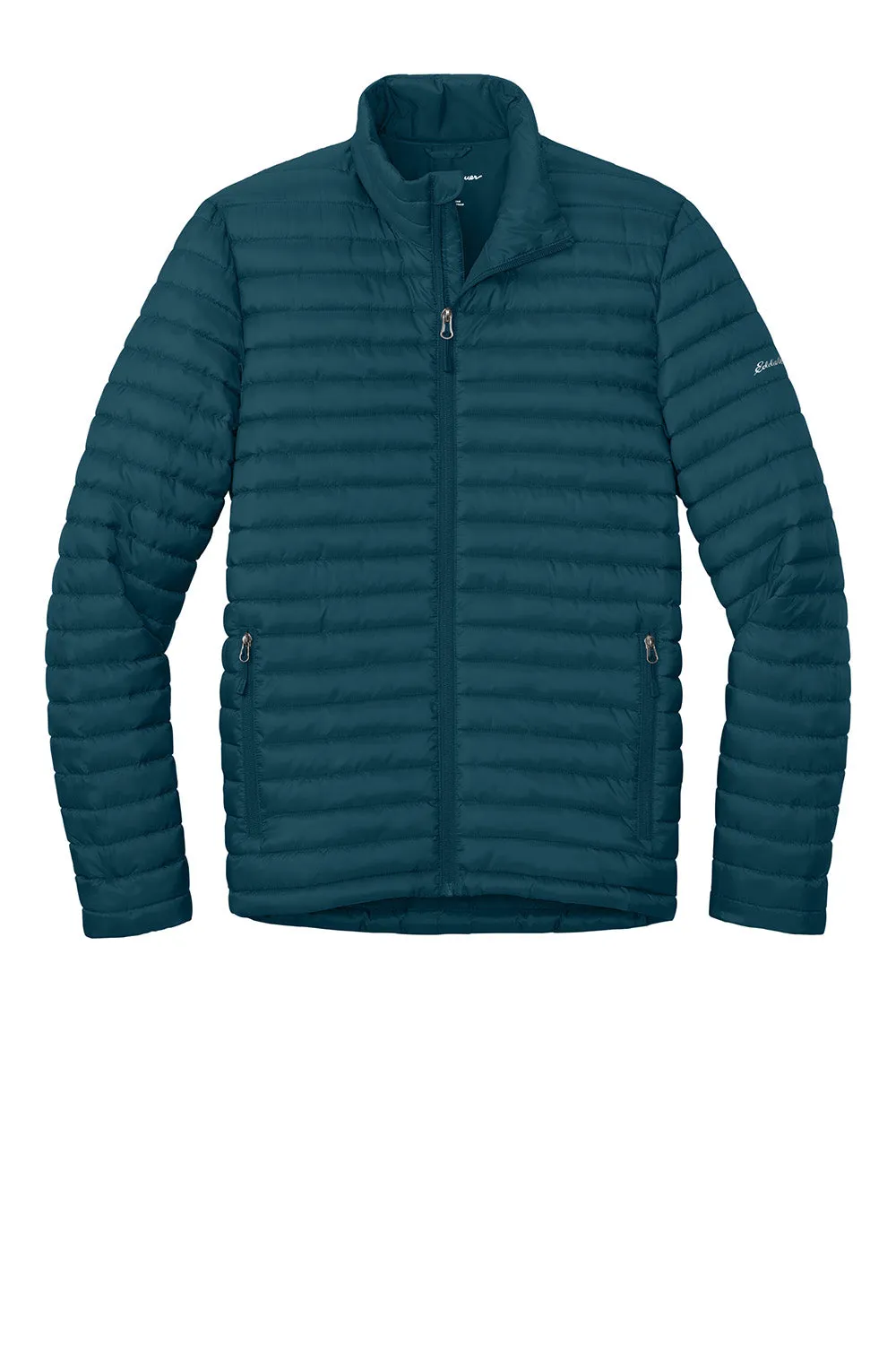 Eddie Bauer Mens Packable Quilted Water Resistant Full Zip Jacket - Adriatic Blue  Exquisite Clothing Eddie-Bauer