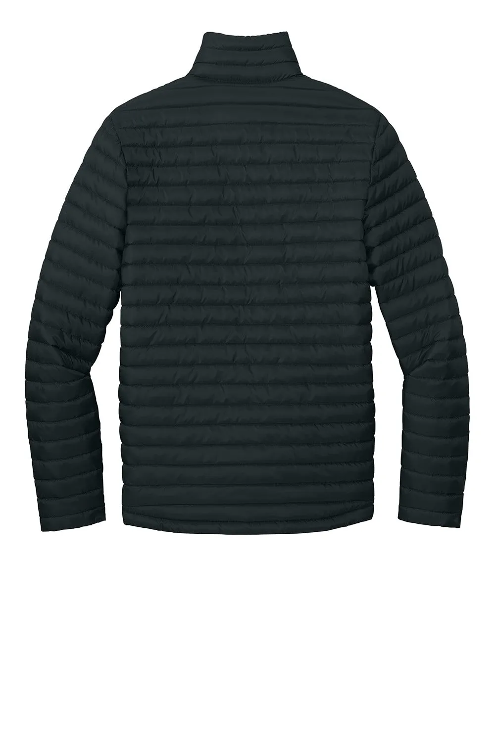 Eddie Bauer Mens Packable Quilted Water Resistant Full Zip Jacket - Black