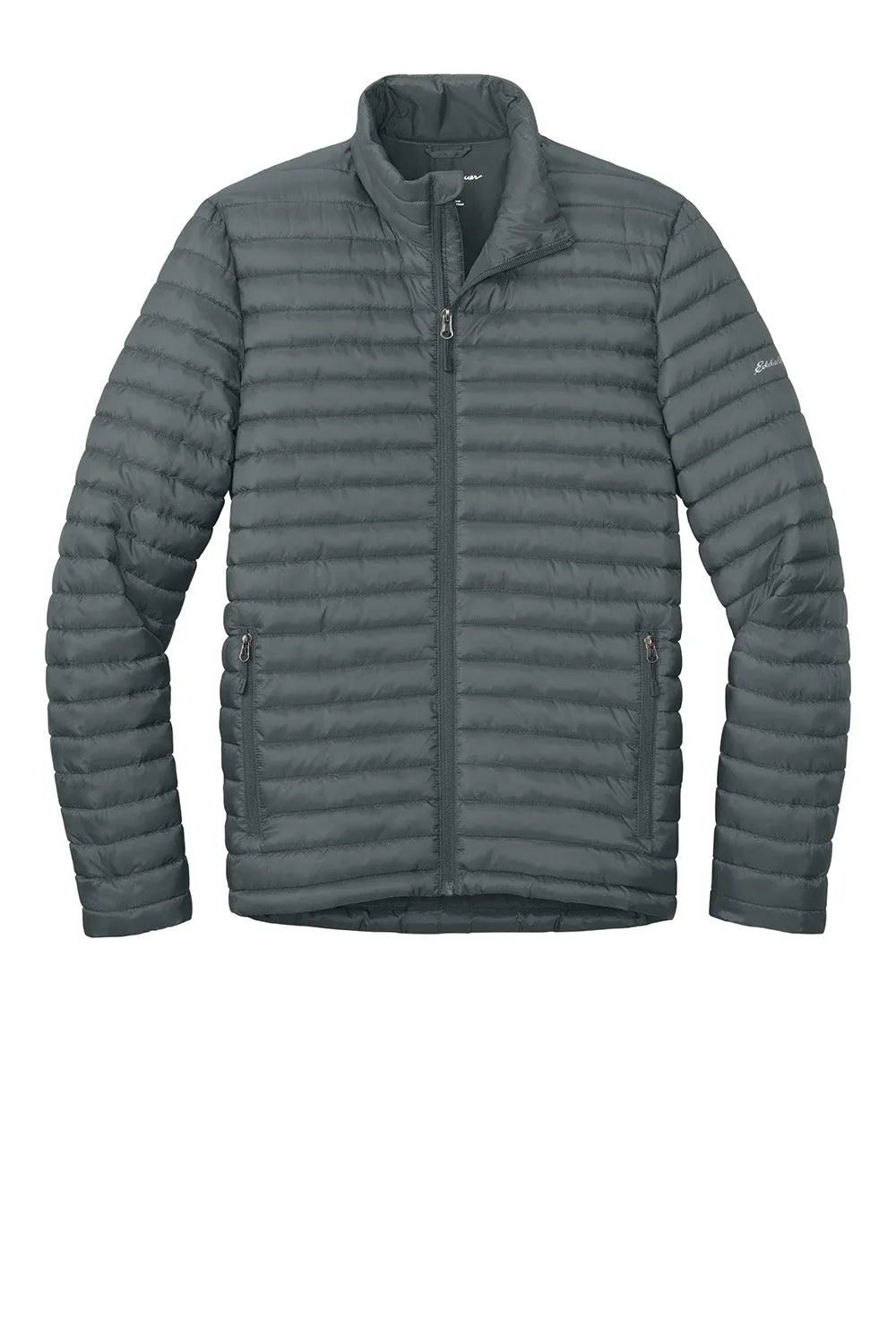 Eddie Bauer Mens Packable Quilted Water Resistant Full Zip Jacket - Metal Grey  Exquisite Clothing Eddie-Bauer