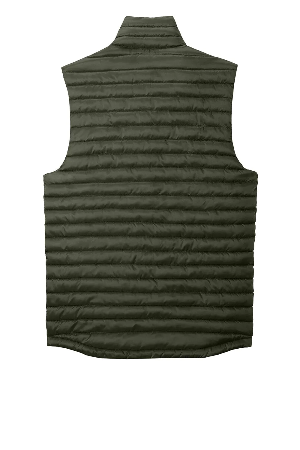 Eddie Bauer Mens Packable Quilted Water Resistant Full Zip Vest - Olive Green  Exquisite Clothing Eddie-Bauer