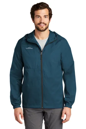 Eddie Bauer Mens Packable Wind Resistant Full Zip Hooded Jacket - Adriatic Blue  Exquisite Clothing Eddie-Bauer