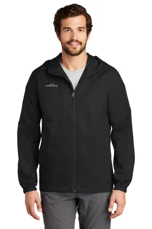 Eddie Bauer Mens Packable Wind Resistant Full Zip Hooded Jacket - Black  Exquisite Clothing Eddie-Bauer
