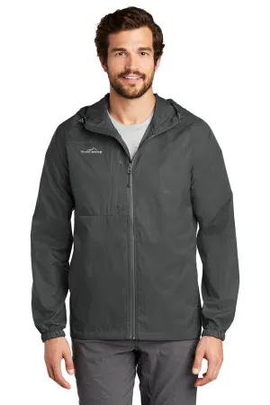 Eddie Bauer Mens Packable Wind Resistant Full Zip Hooded Jacket - Steel Grey  Exquisite Clothing Eddie-Bauer