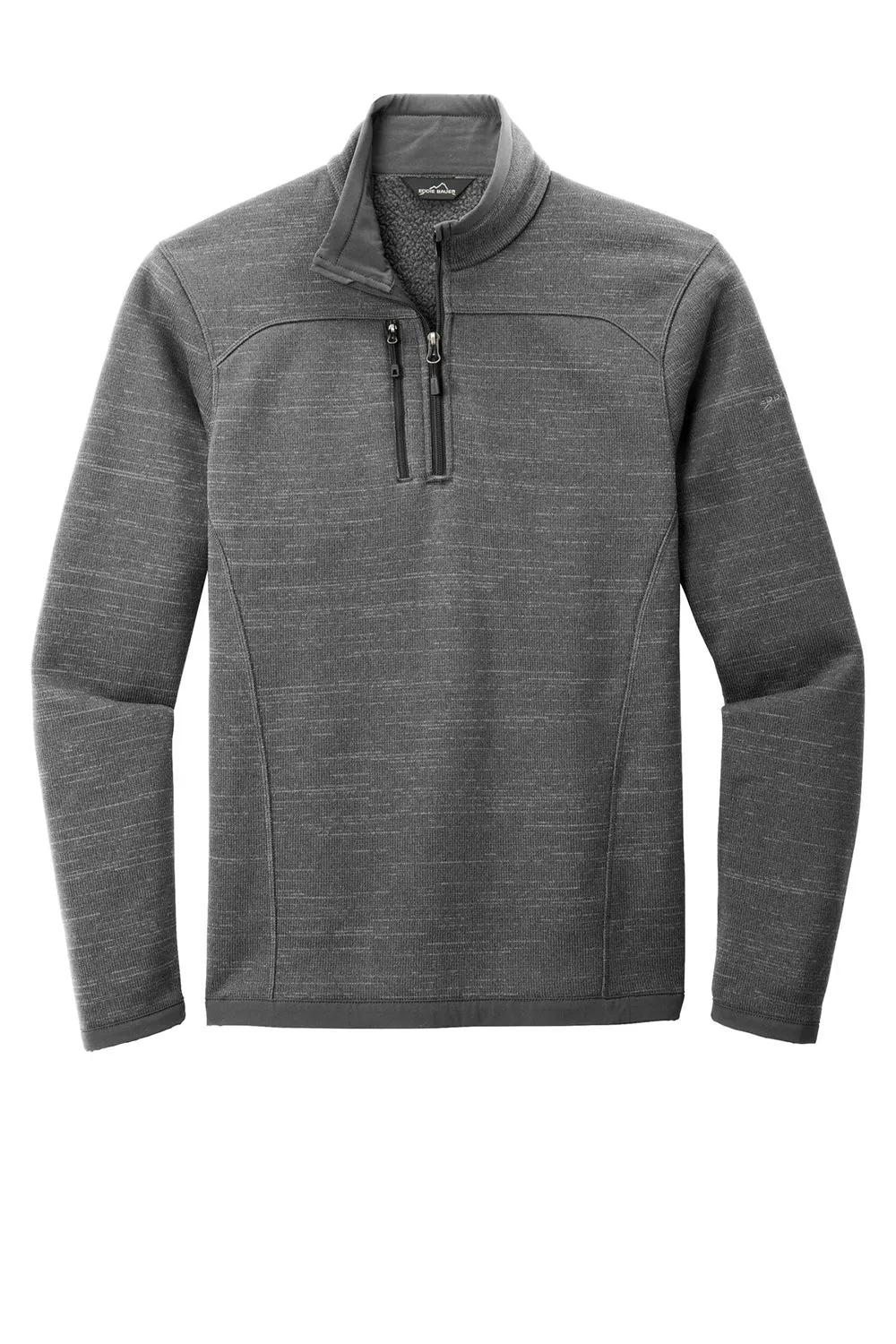 Eddie Bauer Mens Pill Resistant Fleece 1/4 Zip Jacket - Heather Dark Grey  Exquisite Clothing Eddie-Bauer