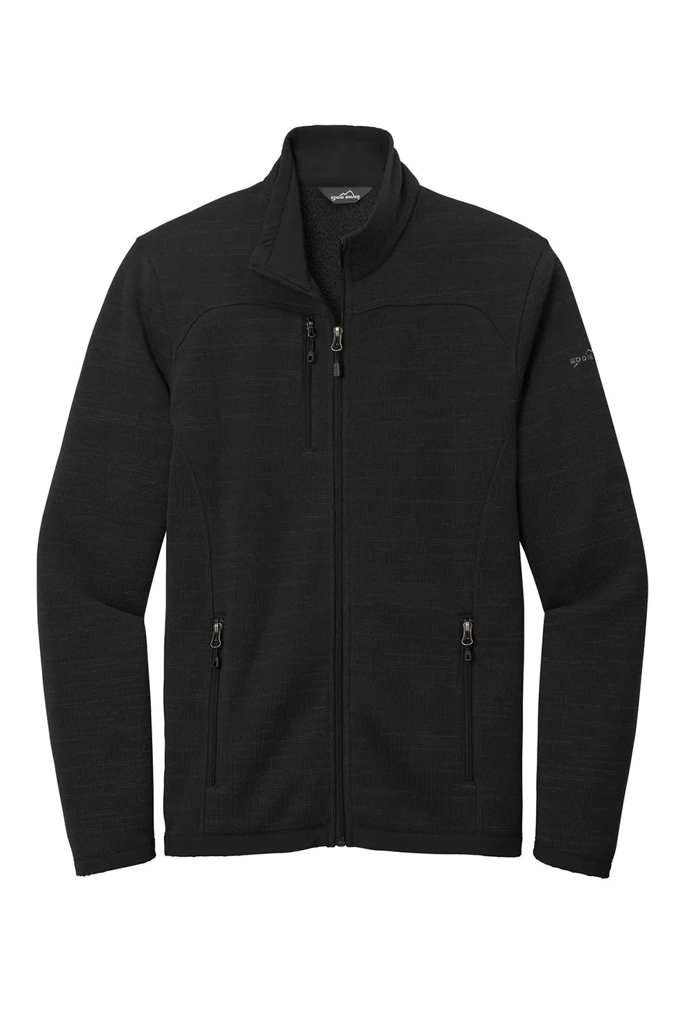 Eddie Bauer Mens Pill Resistant Fleece Full Zip Jacket - Black  Exquisite Clothing Eddie-Bauer