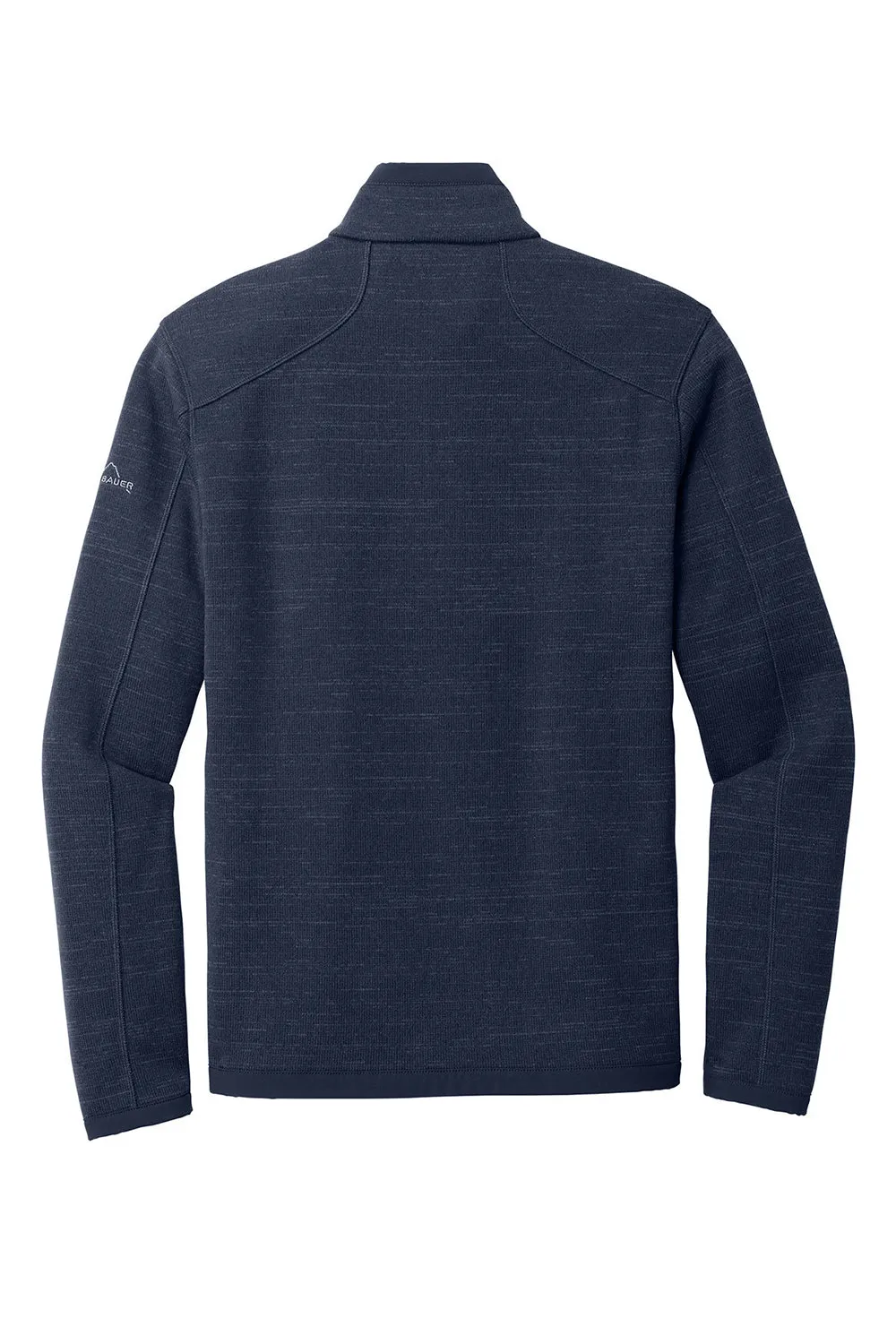 Eddie Bauer Mens Pill Resistant Fleece Full Zip Jacket - Heather River Navy Blue  Exquisite Clothing Eddie-Bauer