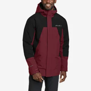 Eddie Bauer Men's Rainfoil Ridge Down Insulated Waterproof Rain Jacket - Dark Red Eddie Bauer