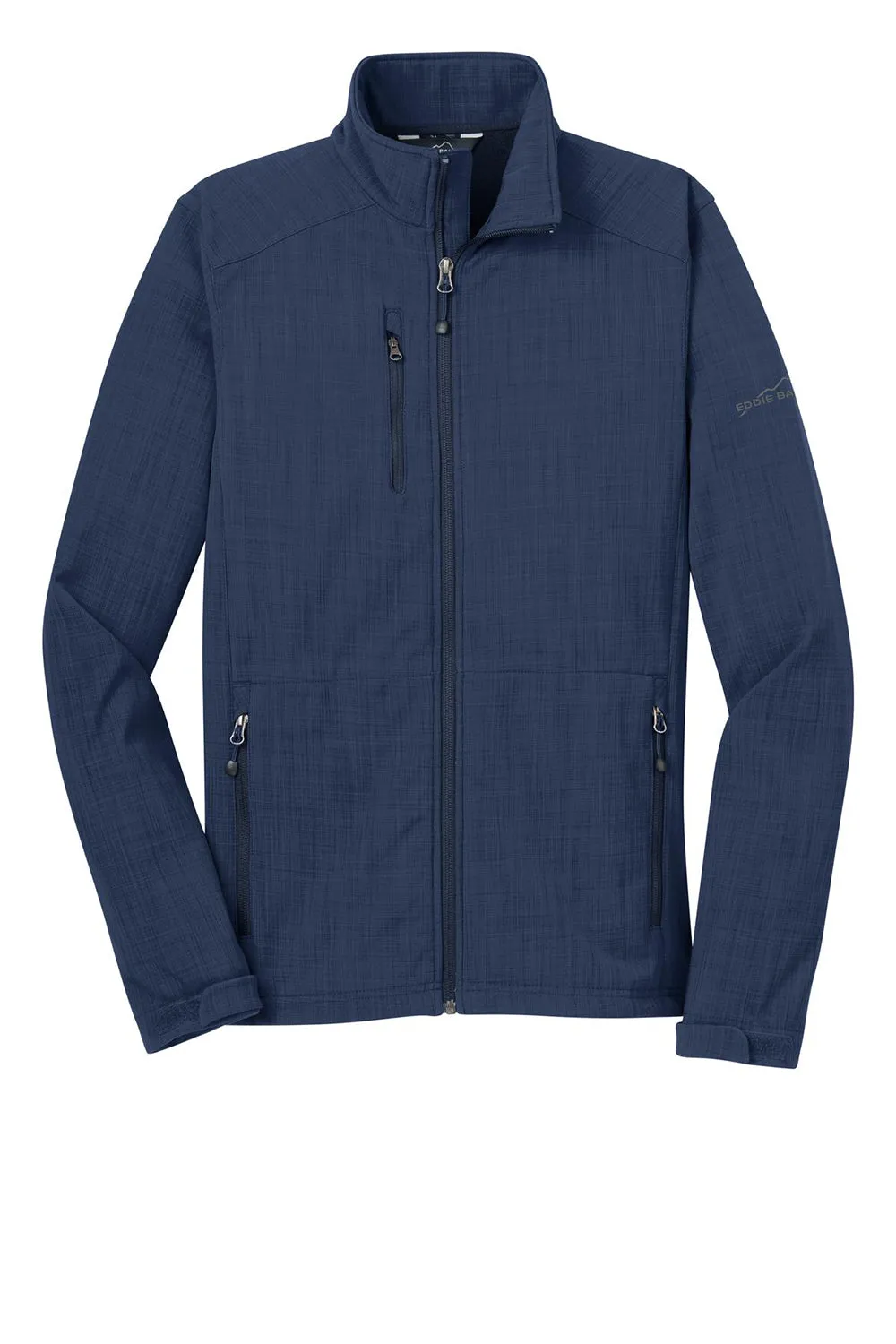 Eddie Bauer Mens Shaded Crosshatch Wind & Water Resistant Full Zip Jacket - Blue  Exquisite Clothing Eddie-Bauer