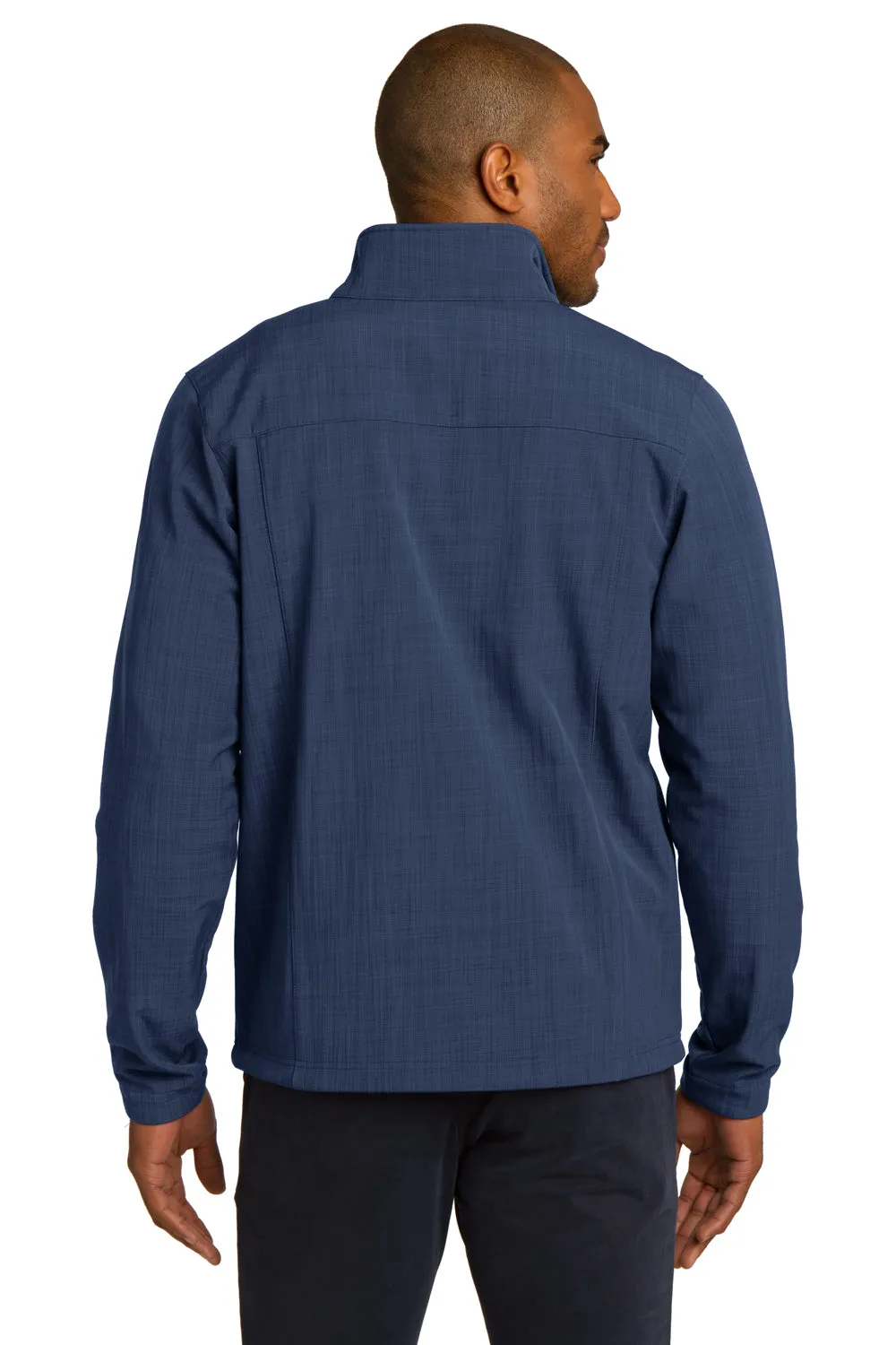 Eddie Bauer Mens Shaded Crosshatch Wind & Water Resistant Full Zip Jacket - Blue  Exquisite Clothing Eddie-Bauer