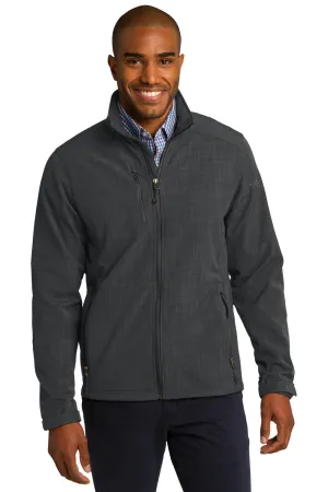 Eddie Bauer Mens Shaded Crosshatch Wind & Water Resistant Full Zip Jacket - Grey  Exquisite Clothing Eddie-Bauer